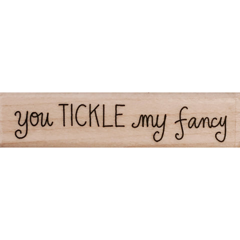 wood stamp - tickle my fancy