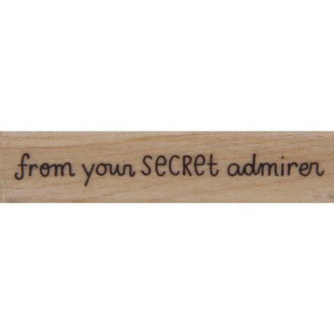 wood stamp - secret admirer