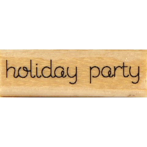 wood stamp - holiday party HC