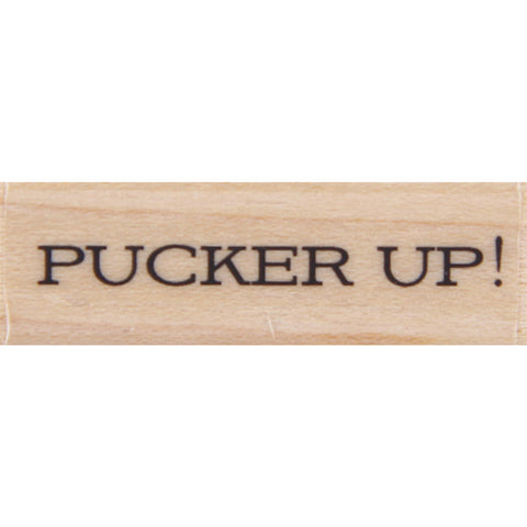 wood stamp - pucker up