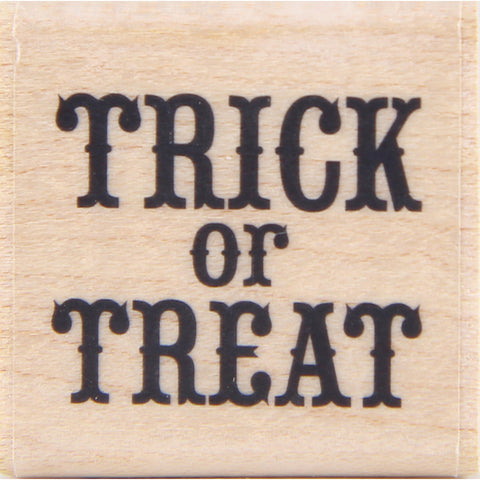 wood stamp - trick or treat