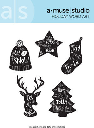 holiday word art
