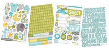 snap cardstock sticker sheets - baby boy