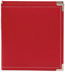snap faux leather album 6x8 - cherry