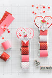 a|s cardstock - reverse polka dot apple