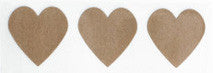 stickers - kraft hearts